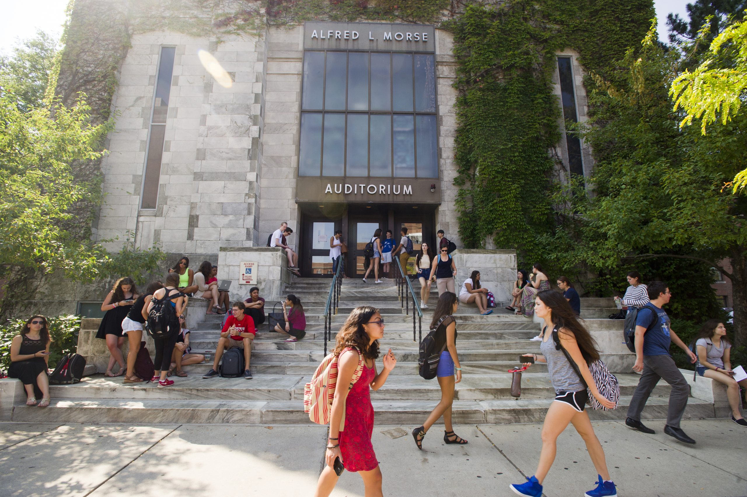 students on campus